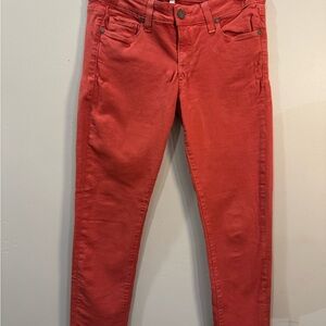 PAIGE Women's Vibrant Red/orange Skinny Jeans, Size 26